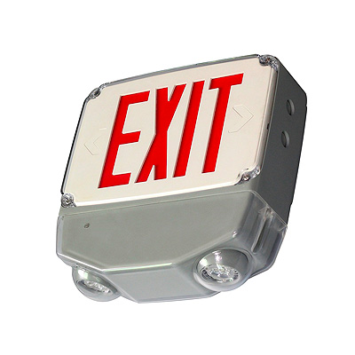 Wet Location All LED Thermoplastic Exit/Emergency Combo